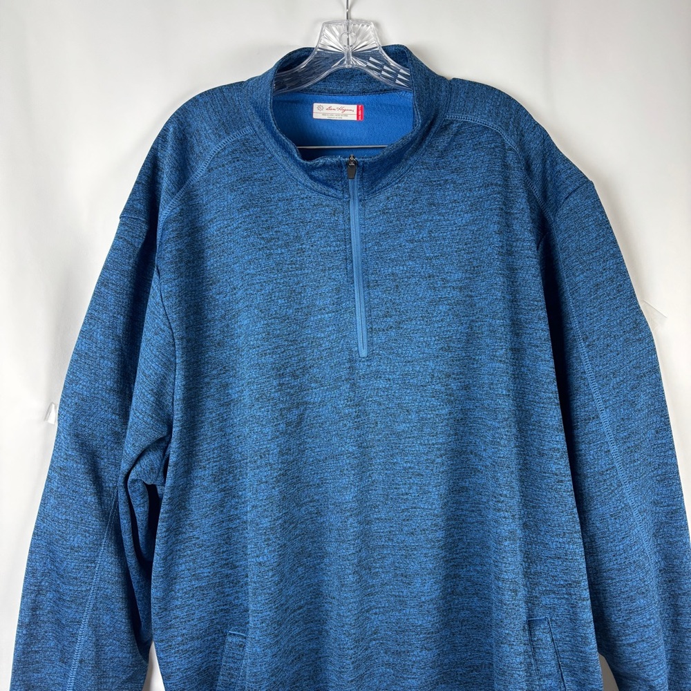 Ben Hogan Men Heather Blue Moisture Wicking Golf Fleece w/pockets - 3XL